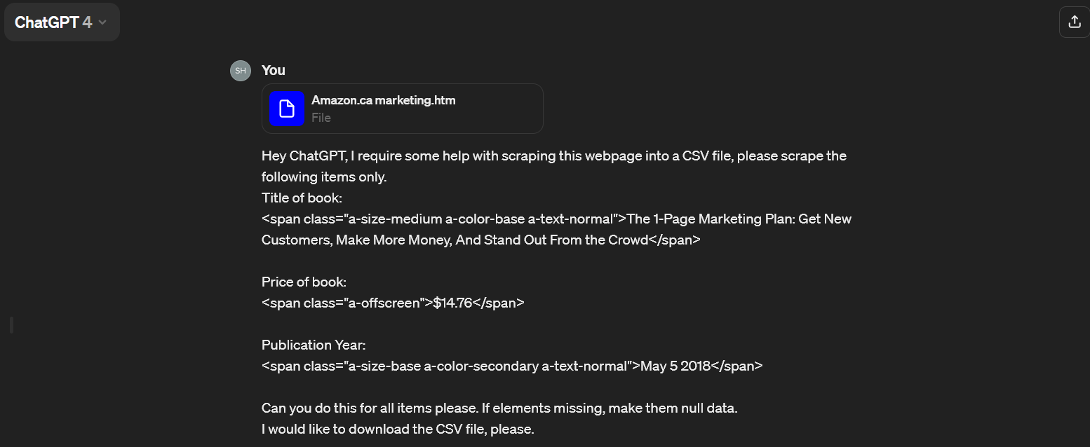 Using OpenAI's ChatGPT to Scrape Product Pricing on Amazon for eCommerce